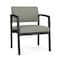 Lesro Lenox Steel Wide Guest Chair Metal Frame, Black, OH Eucalyptus Upholstery LS1201 - alternate 1